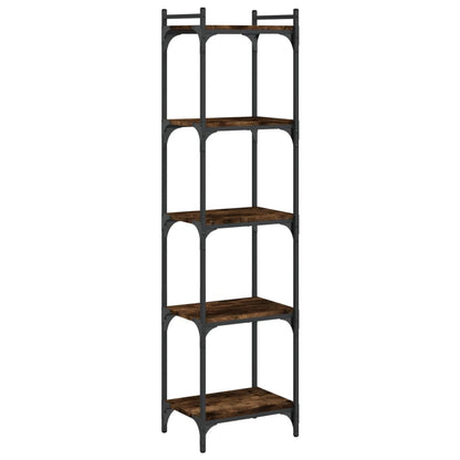Libreria a 5 Ripiani rovere fumo legno multistrato