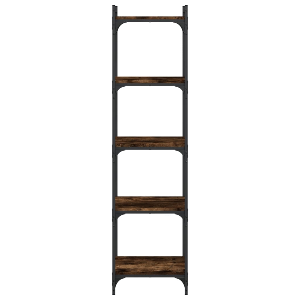 Libreria a 5 Ripiani rovere fumo legno multistrato