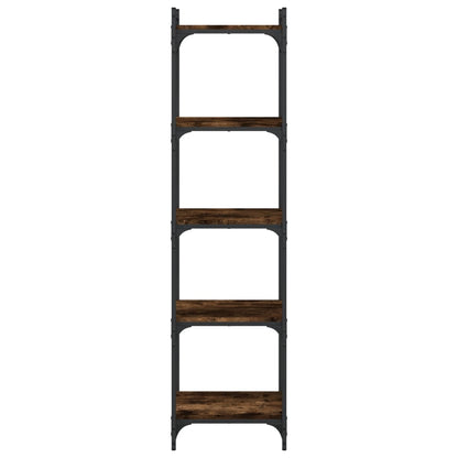 Libreria a 5 Ripiani rovere fumo legno multistrato