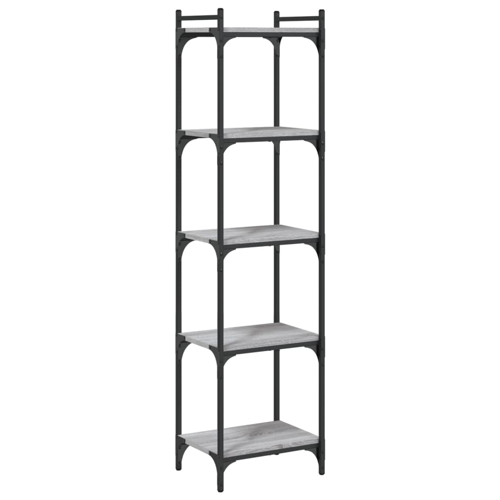 Libreria 5 Ripiani Grigio Sonoma 40x30x154cm Legno Multistrato | homemem39