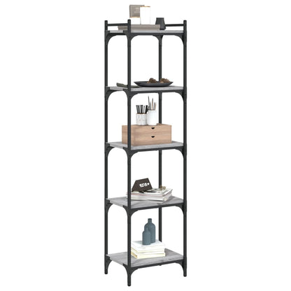 Libreria 5 Ripiani Grigio Sonoma 40x30x154cm Legno Multistrato | homemem39