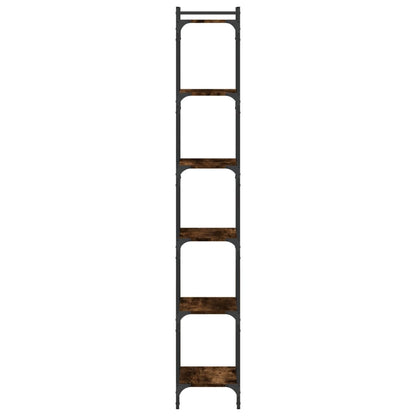 Libreria a 6 Ripiani Rovere Fumo 40x30x188 cm Legno Multistrato | homemem39