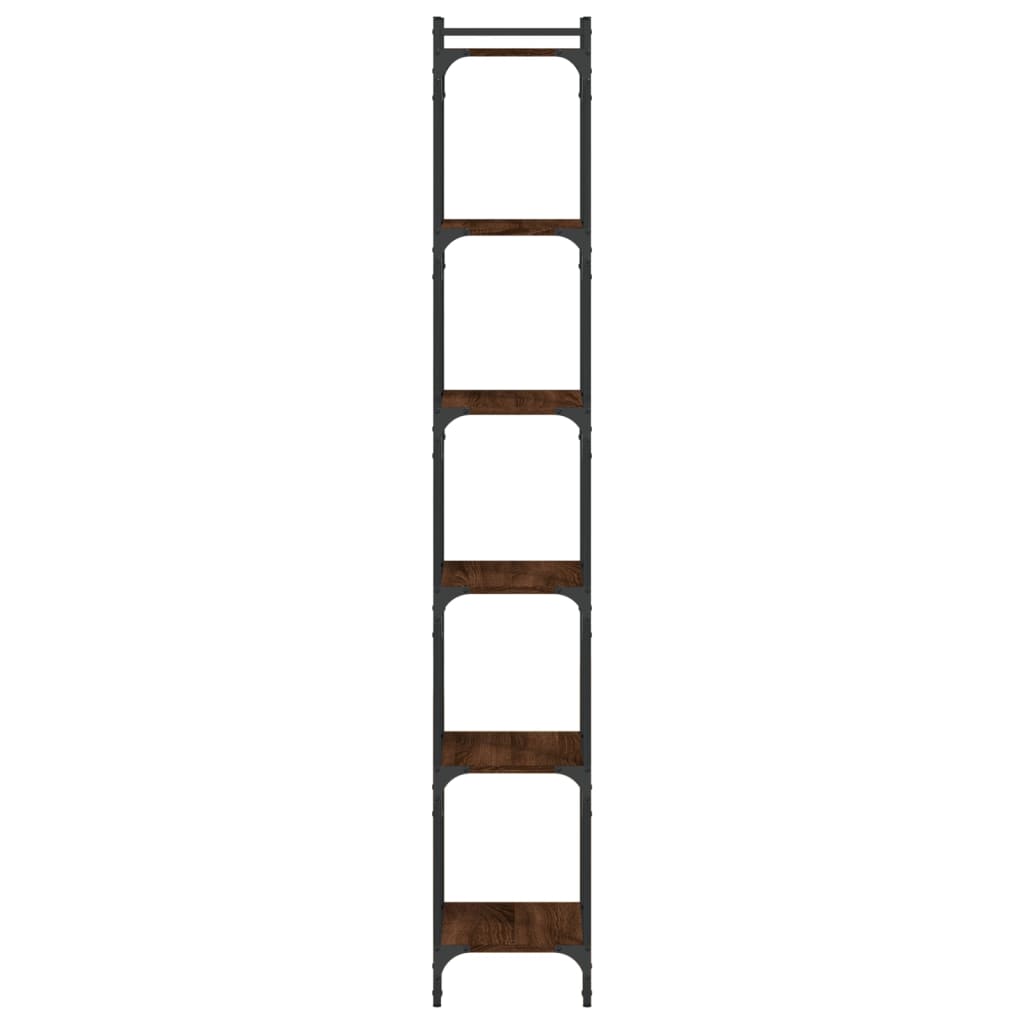 Libreria 6 Ripiani Rovere Marrone 40x30x188cm Legno Multistrato | homemem39