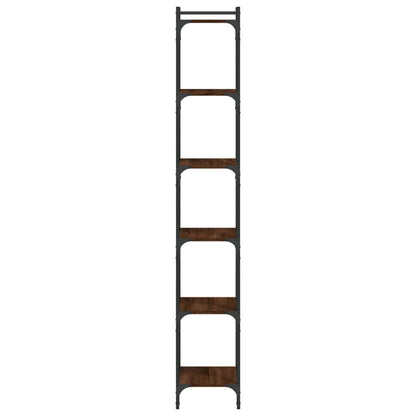 Libreria 6 Ripiani Rovere Marrone 40x30x188cm Legno Multistrato | homemem39