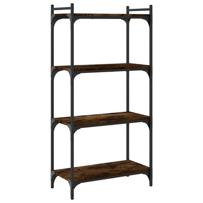 Libreria a 4 Ripiani Rovere Fumo 60x30x120 cm Legno Multistrato | homemem39