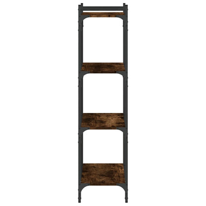 Libreria a 4 Ripiani Rovere Fumo 60x30x120 cm Legno Multistrato | homemem39