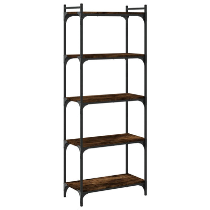 Libreria a 5 Ripiani rovere fumo legno multistrato