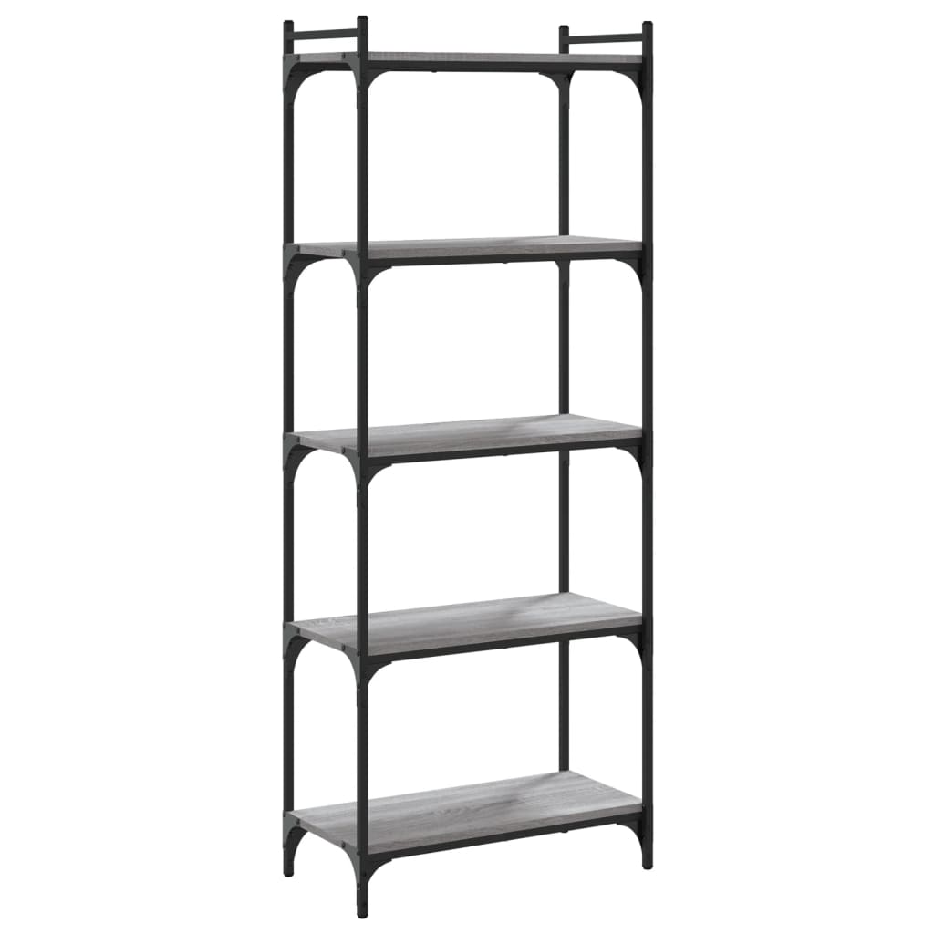 Libreria 5 Ripiani Grigio Sonoma 60x30x154cm Legno Multistrato | homemem39