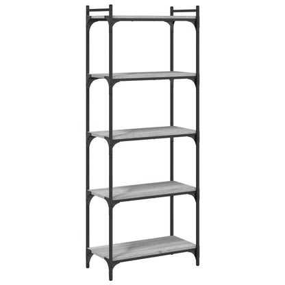 Libreria 5 Ripiani Grigio Sonoma 60x30x154cm Legno Multistrato | homemem39