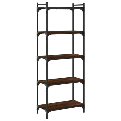 Libreria 5 Ripiani Rovere Marrone 60x30x154cm Legno Multistrato | homemem39