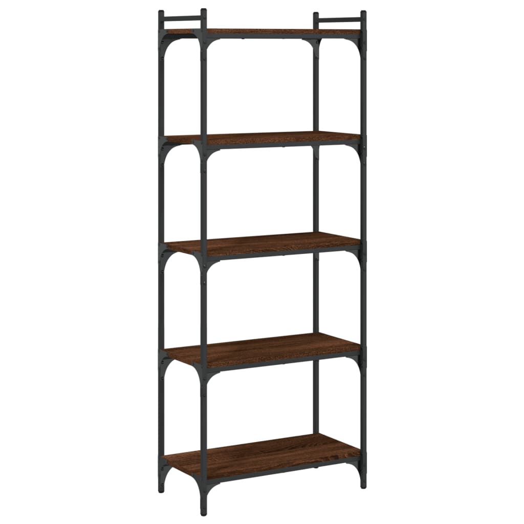 Libreria 5 Ripiani Rovere Marrone 60x30x154cm Legno Multistrato | homemem39
