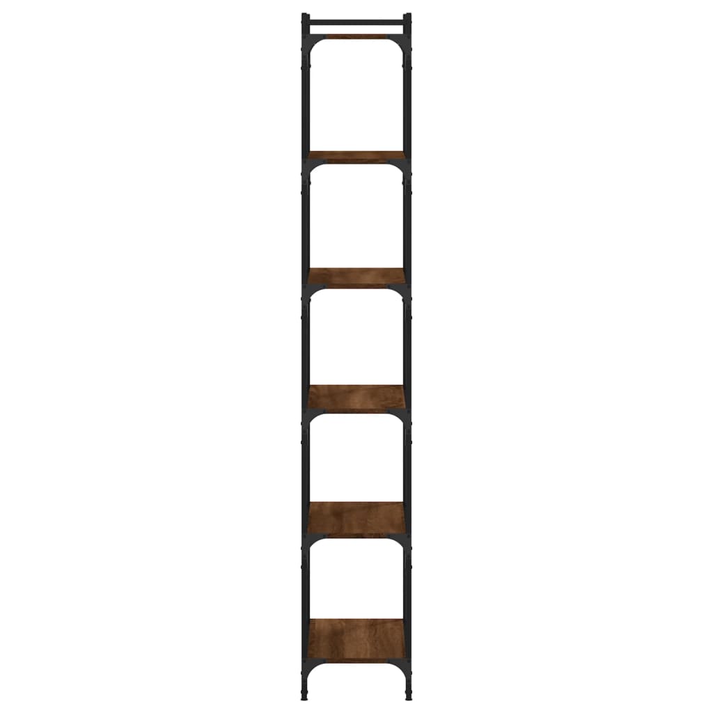 Libreria 6 Ripiani Rovere Marrone 60x30x188cm Legno Multistrato | homemem39