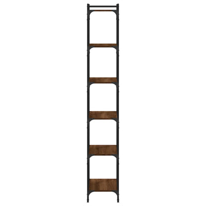 Libreria 6 Ripiani Rovere Marrone 60x30x188cm Legno Multistrato | homemem39