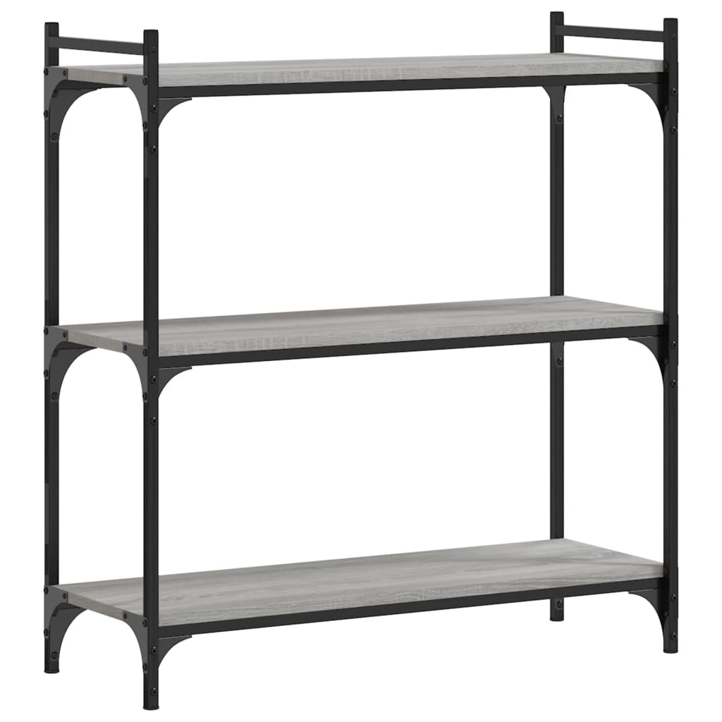 Libreria a 3 Ripiani Grigio Sonoma 80x30x86cm Legno Multistrato | homemem39