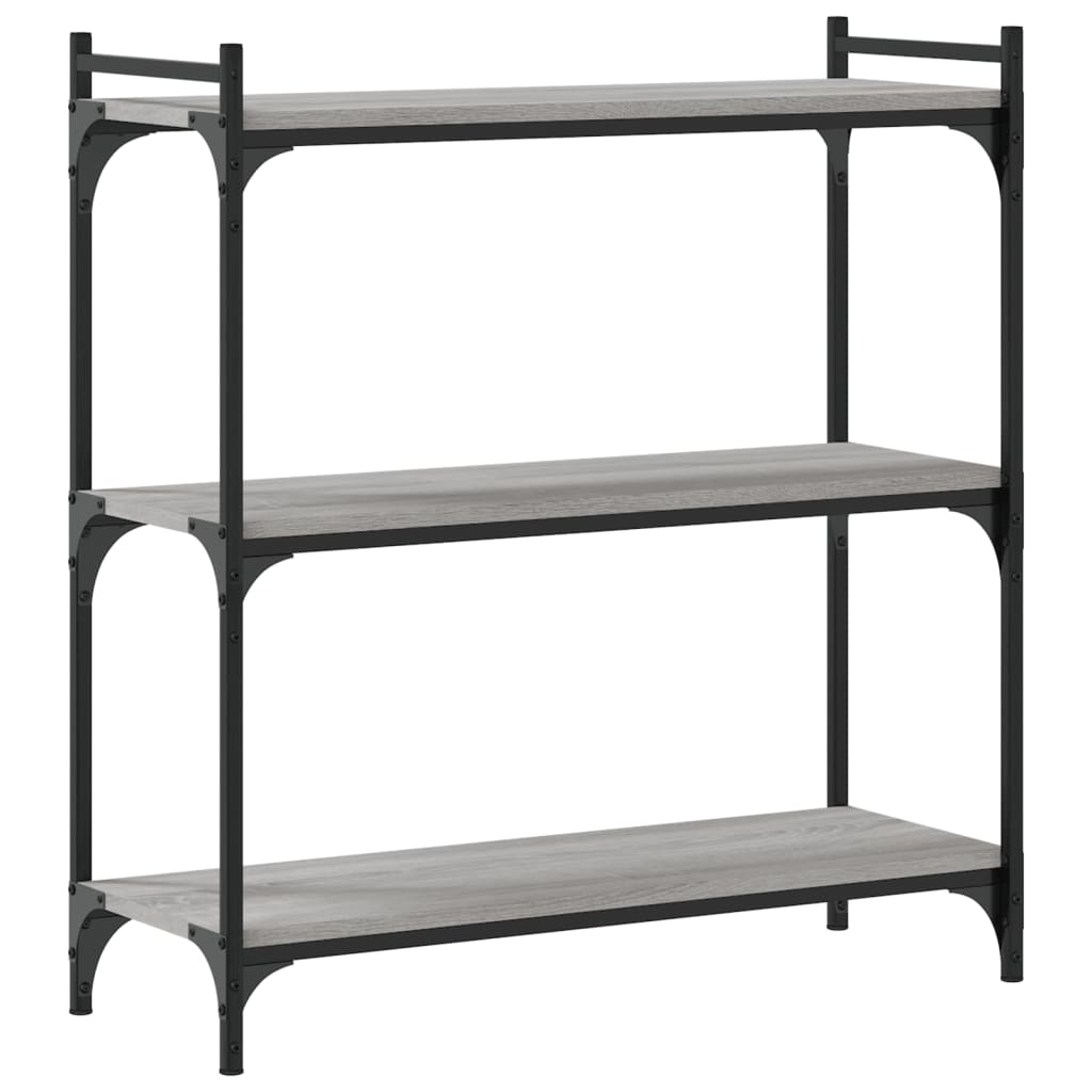 Libreria a 3 Ripiani Grigio Sonoma 80x30x86cm Legno Multistrato | homemem39