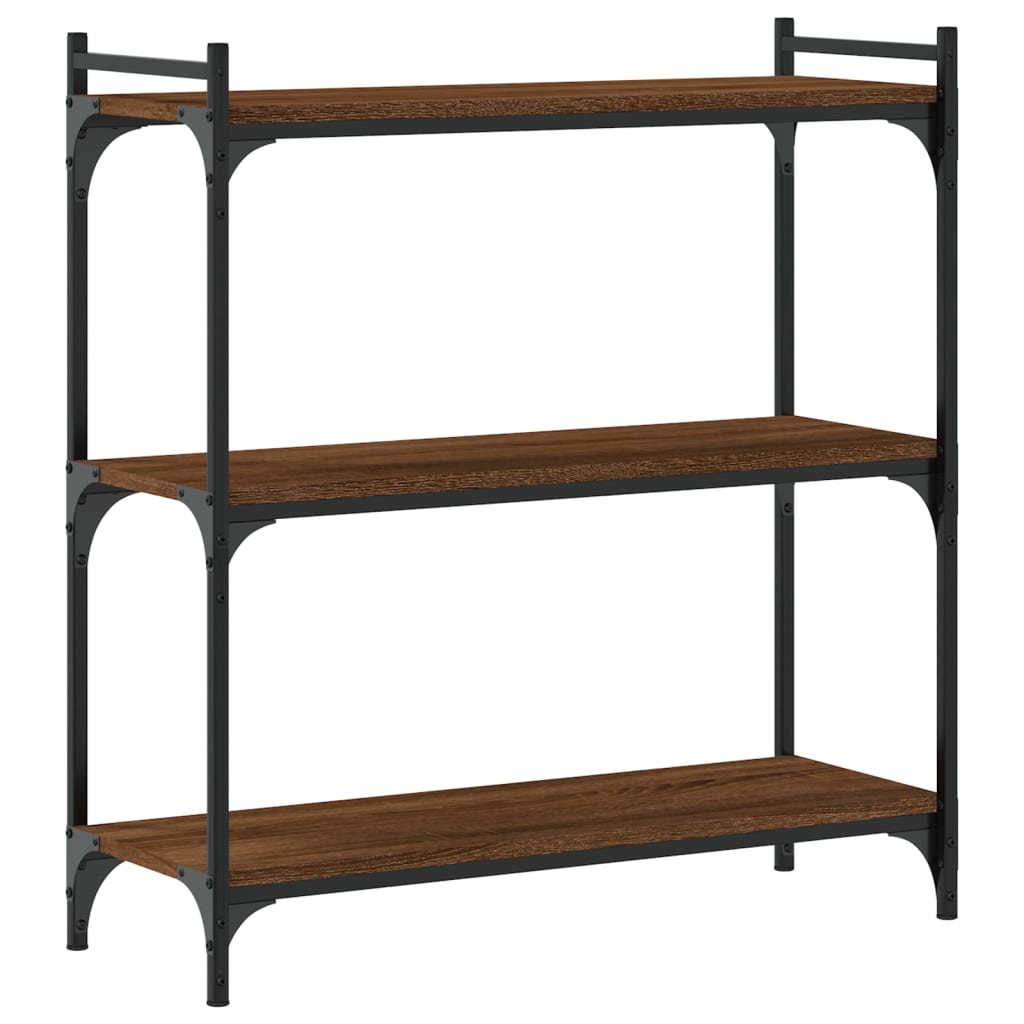 Libreria 3 Ripiani Rovere Marrone 80x30x86 cm Legno Multistrato | homemem39