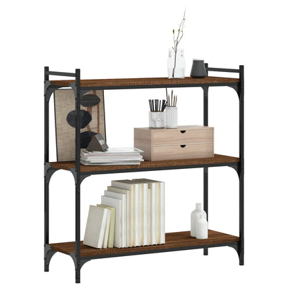 Libreria 3 Ripiani Rovere Marrone 80x30x86 cm Legno Multistrato | homemem39