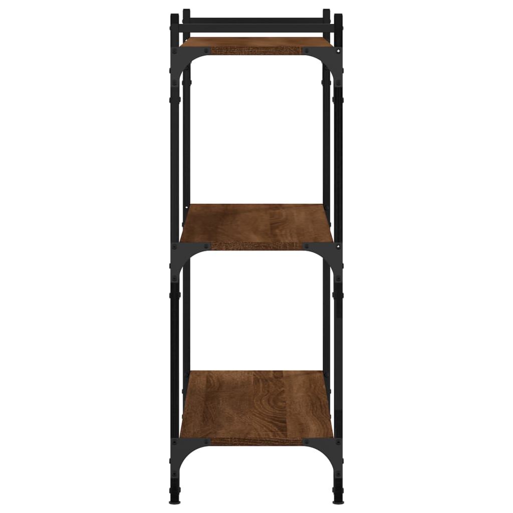 Libreria 3 Ripiani Rovere Marrone 80x30x86 cm Legno Multistrato | homemem39