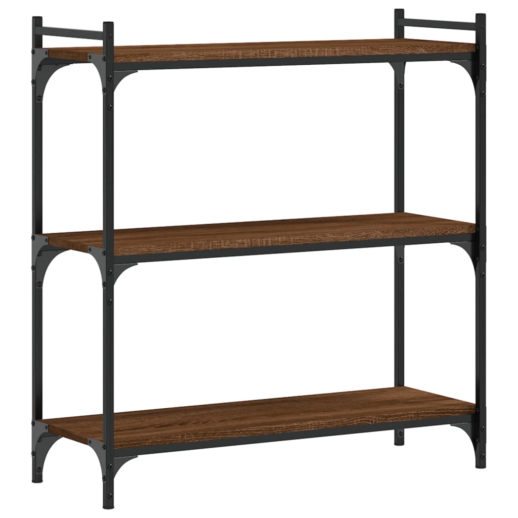 Libreria 3 Ripiani Rovere Marrone 80x30x86 cm Legno Multistrato | homemem39
