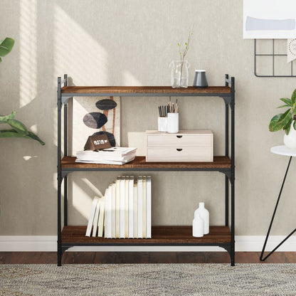 Libreria 3 Ripiani Rovere Marrone 80x30x86 cm Legno Multistrato | homemem39