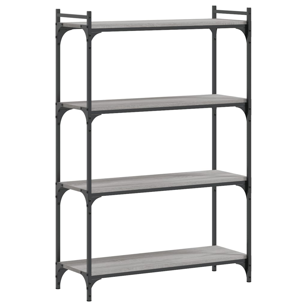 Libreria 4 Ripiani Grigio Sonoma 80x30x120cm Legno Multistrato | homemem39