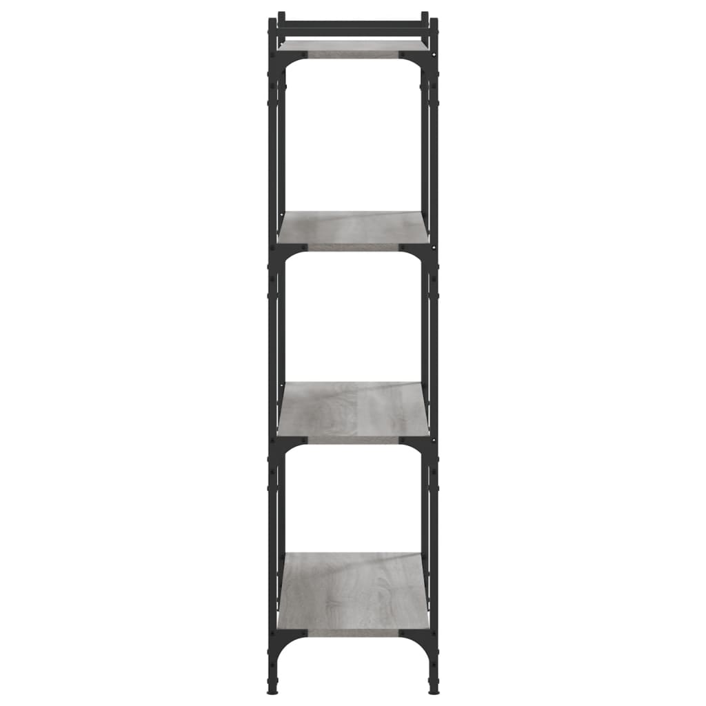 Libreria 4 Ripiani Grigio Sonoma 80x30x120cm Legno Multistrato | homemem39