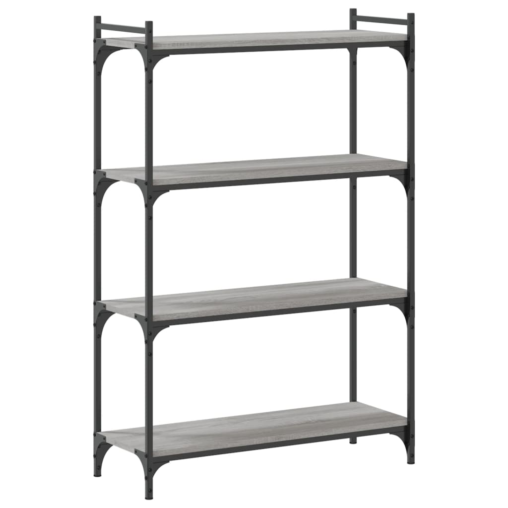 Libreria 4 Ripiani Grigio Sonoma 80x30x120cm Legno Multistrato | homemem39