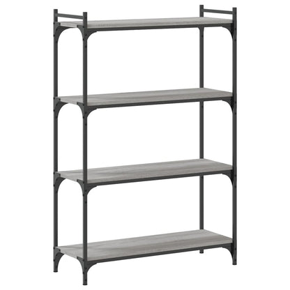 Libreria 4 Ripiani Grigio Sonoma 80x30x120cm Legno Multistrato | homemem39
