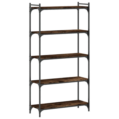 Libreria a 5 Ripiani rovere fumo legno multistrato