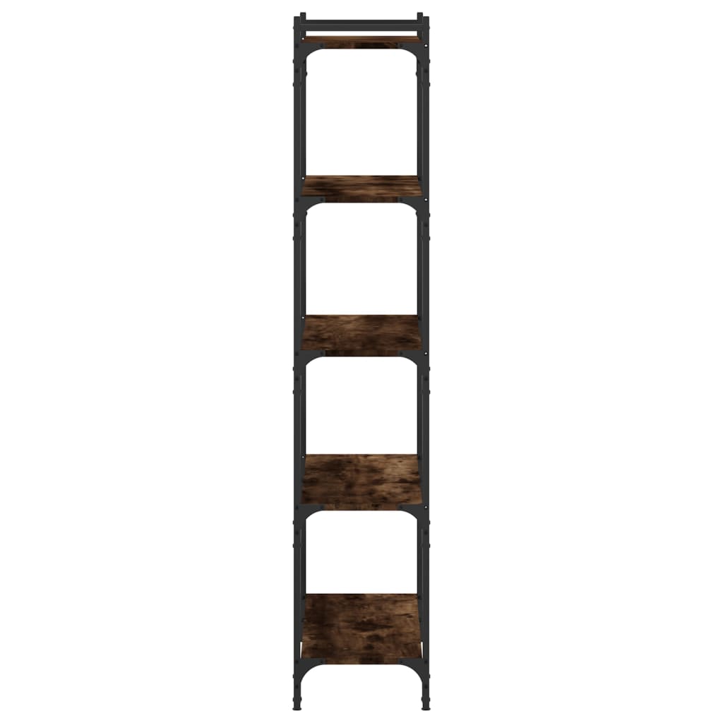 Libreria a 5 Ripiani Rovere Fumo 80x30x154 cm Legno Multistrato | homemem39
