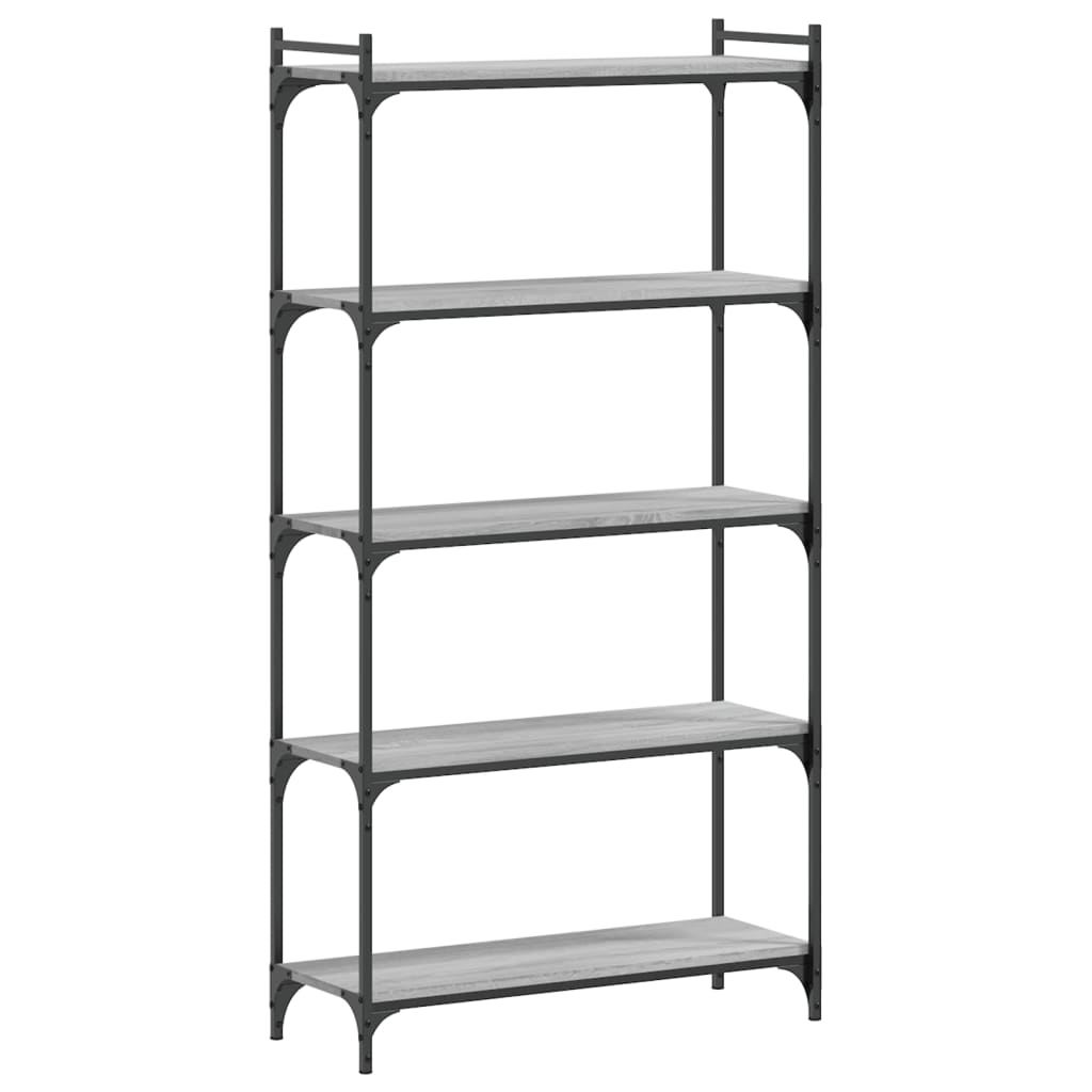 Libreria 5 Ripiani Grigio Sonoma 80x30x154cm Legno Multistrato | homemem39