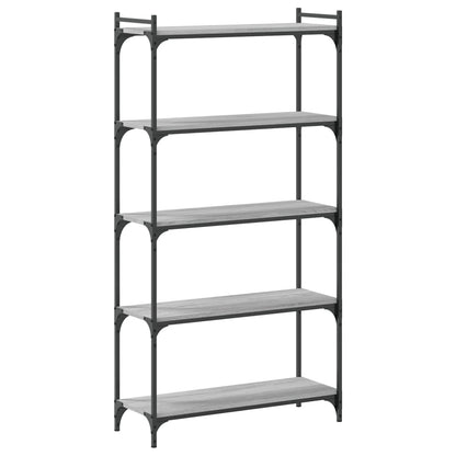 Libreria 5 Ripiani Grigio Sonoma 80x30x154cm Legno Multistrato | homemem39