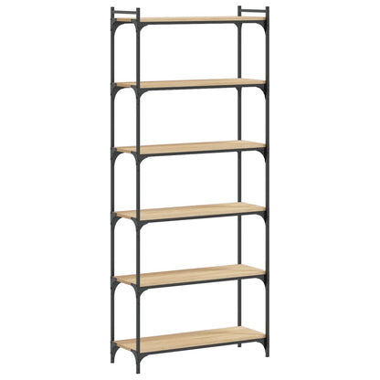 Libreria 6 Ripiani Rovere Sonoma 80x30x188 cm Legno Multistrato | homemem39