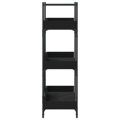 Libreria a 3 Ripiani Nera 100x33x108,5 cm in Legno Multistrato | homemem39