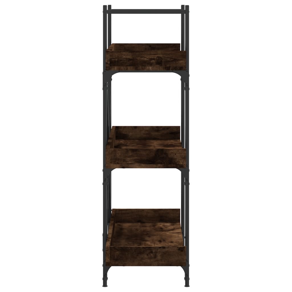 Libreria 3 Ripiani Rovere Fumo 100x33x108,5cm Legno Multistrato | homemem39