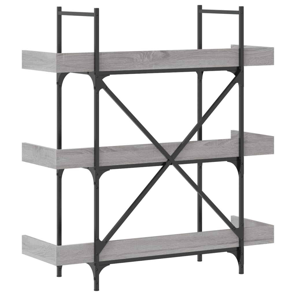 Libreria 3 Ripiani Grigio Sonoma 100x33x108,5 Legno Multistrato | homemem39