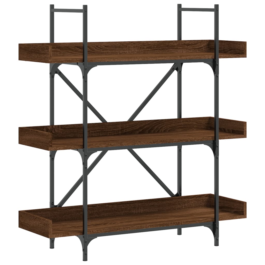 Libreria 3Ripiani Rovere Marrone 100x33x108,5 Legno Multistrato | homemem39