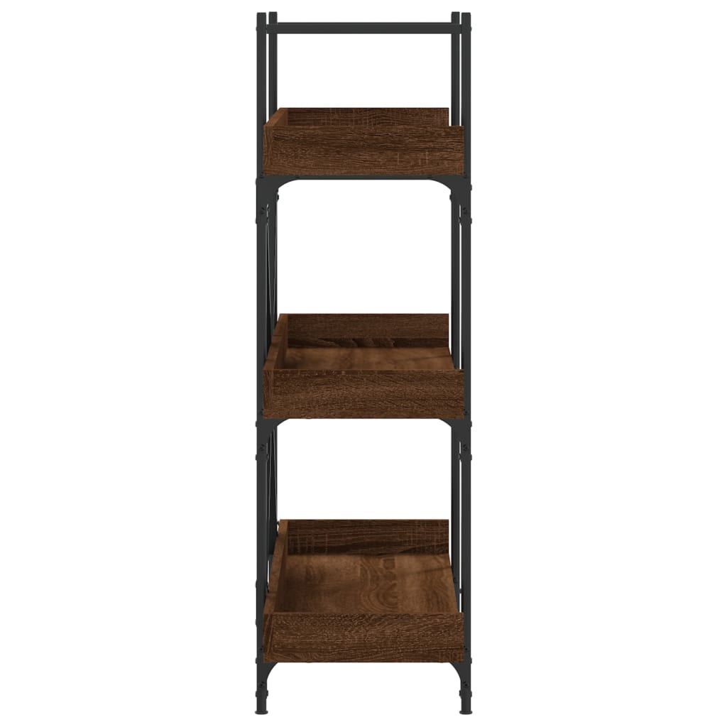 Libreria 3Ripiani Rovere Marrone 100x33x108,5 Legno Multistrato | homemem39