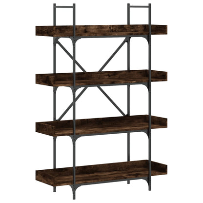 Libreria 4 Ripiani Rovere Fumo 100x33x145,5cm Legno Multistrato | homemem39