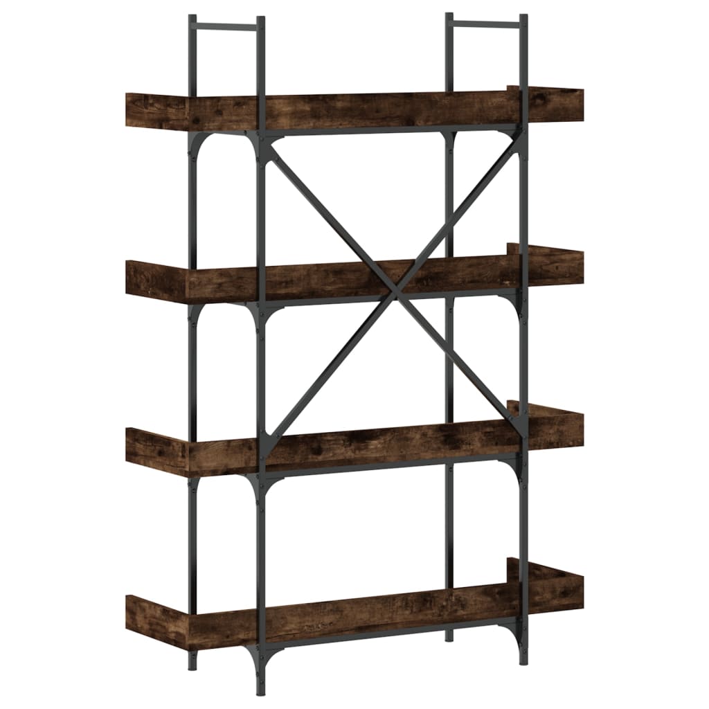 Libreria 4 Ripiani Rovere Fumo 100x33x145,5cm Legno Multistrato | homemem39