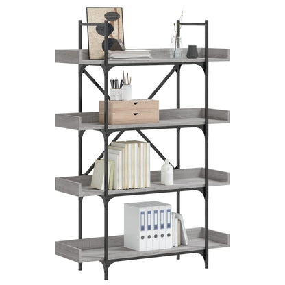 Libreria 4 Ripiani Grigio Sonoma 100x33x145,5 Legno Multistrato | homemem39