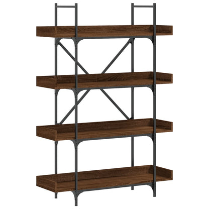 Libreria 4Ripiani Rovere Marrone 100x33x145,5 Legno Multistrato | homemem39