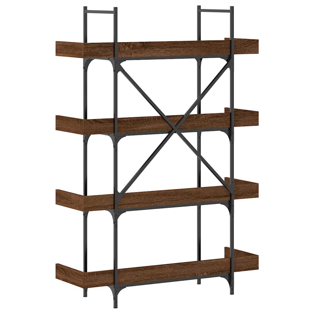 Libreria 4Ripiani Rovere Marrone 100x33x145,5 Legno Multistrato | homemem39