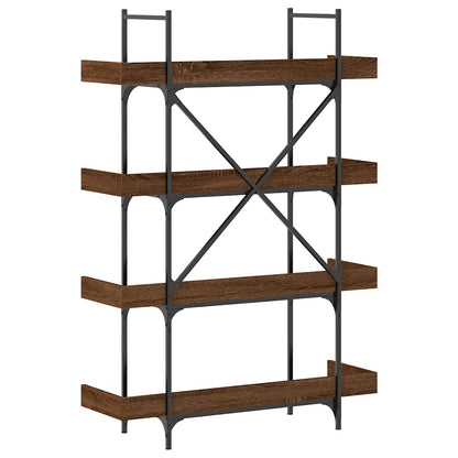 Libreria 4Ripiani Rovere Marrone 100x33x145,5 Legno Multistrato | homemem39