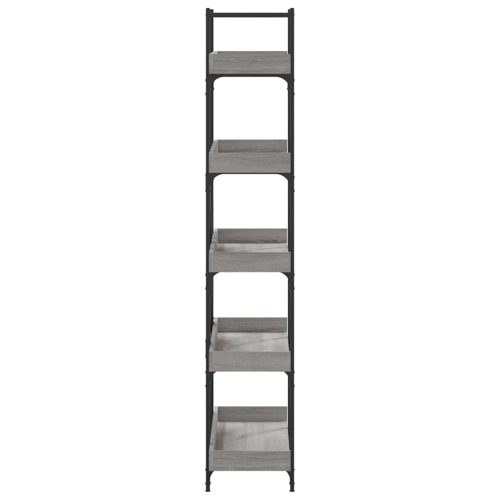 Libreria 5 Ripiani Grigio Sonoma 100x33x180,5 Legno Multistrato | homemem39