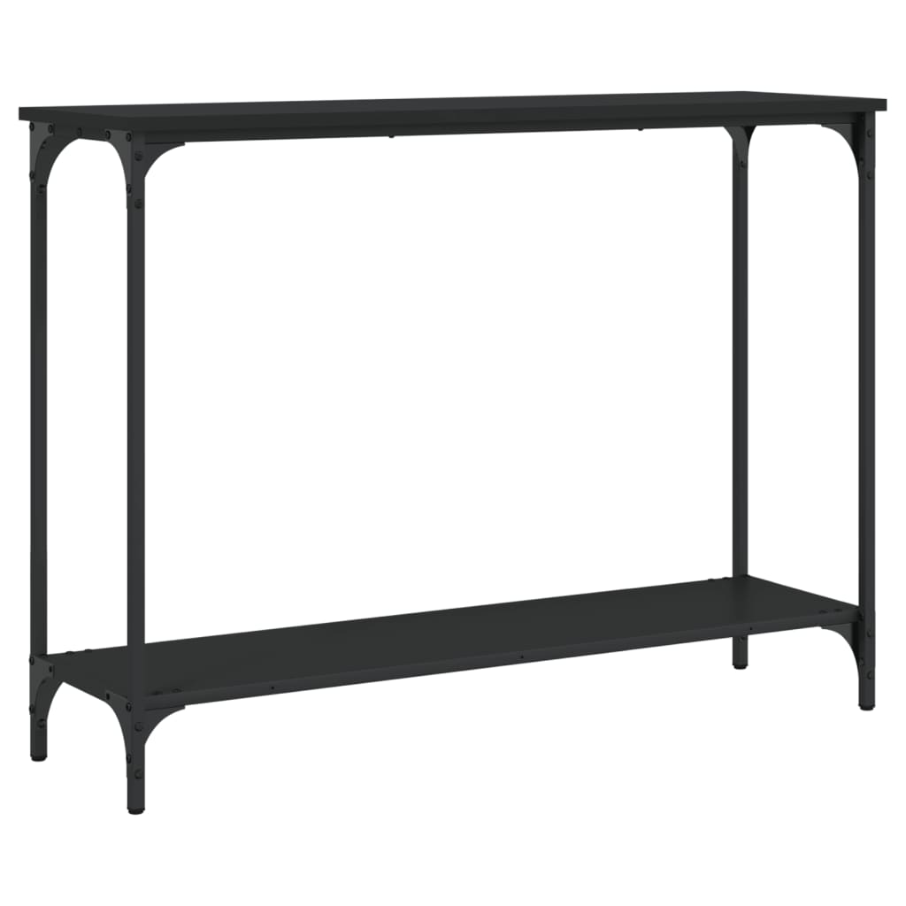 Tavolino Consolle Nero 101x30,5x75 cm in Legno Multistrato - homemem39