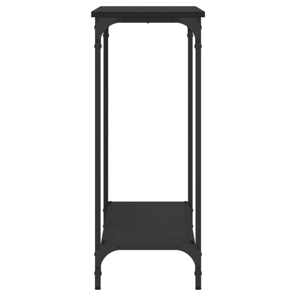 Tavolino Consolle Nero 101x30,5x75 cm in Legno Multistrato - homemem39