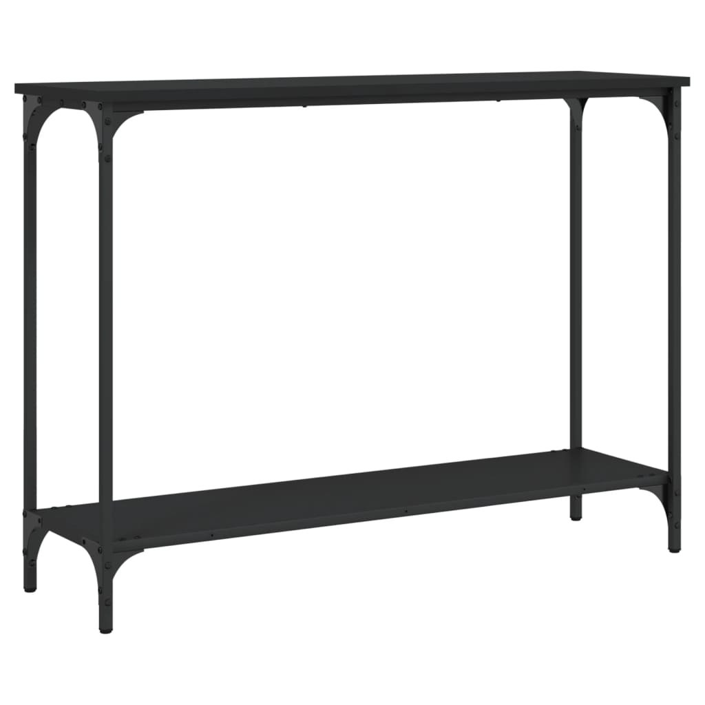 Tavolino Consolle Nero 101x30,5x75 cm in Legno Multistrato - homemem39