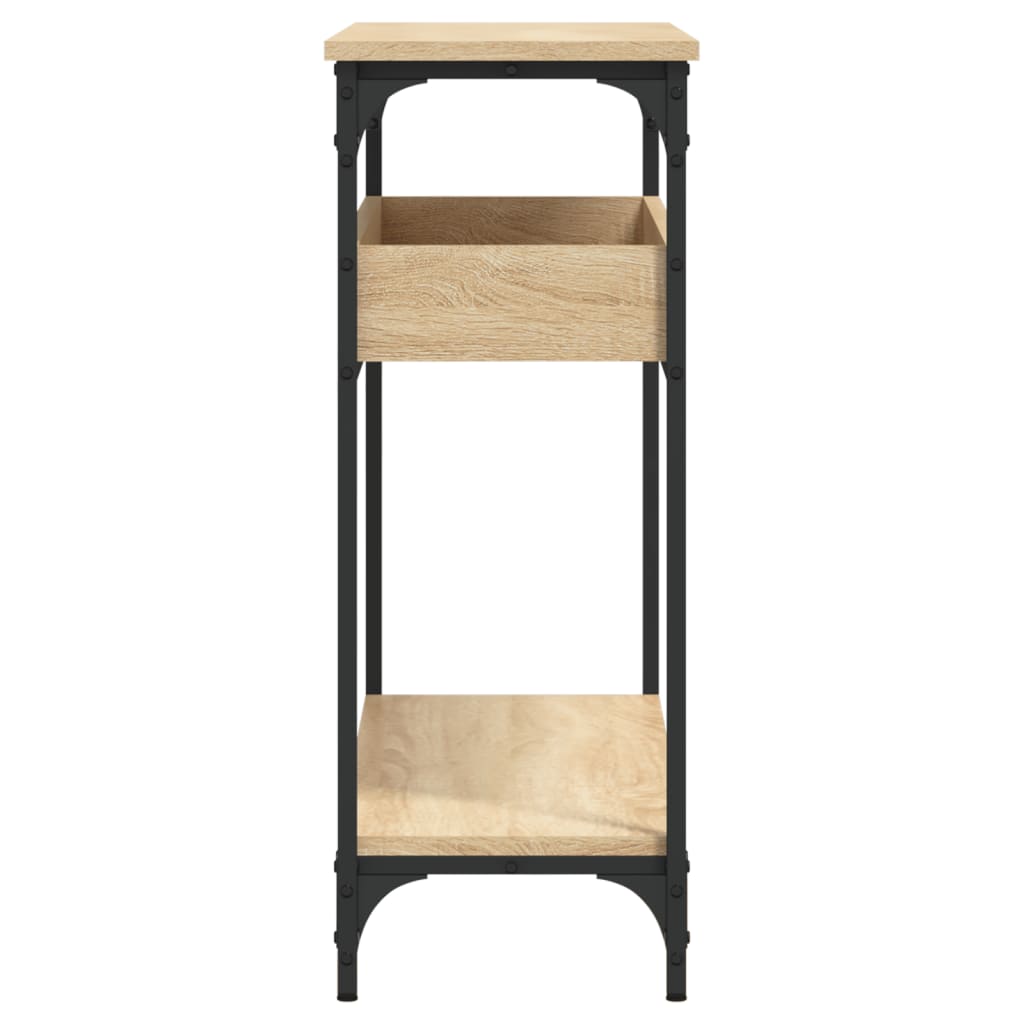 Tavolo Consolle Ripiano Rovere Sonoma 100x29x75cm Multistrato - homemem39