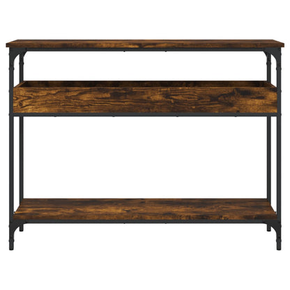 Tavolo Consolle Ripiano Rovere Fumo 100x29x75 Legno Multistrato | homemem39